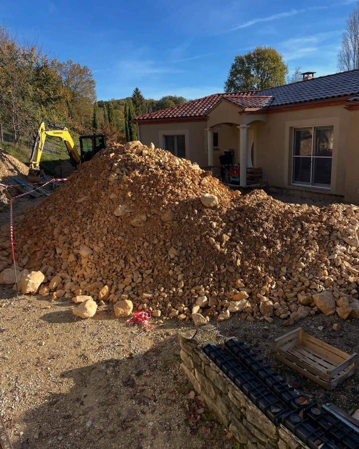 Préparation de terrain près de Fumel