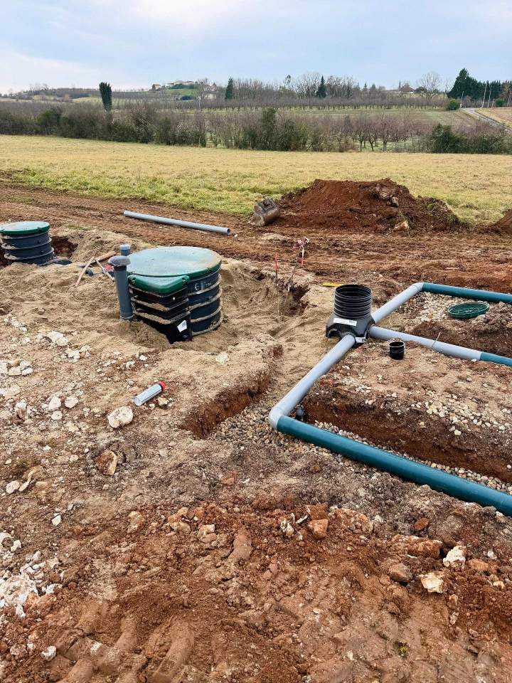 Travaux d'assainissement près de Fumel
