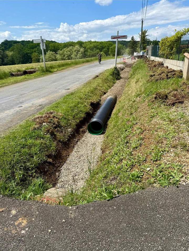 Travaux d'assainissement Près de Fumel