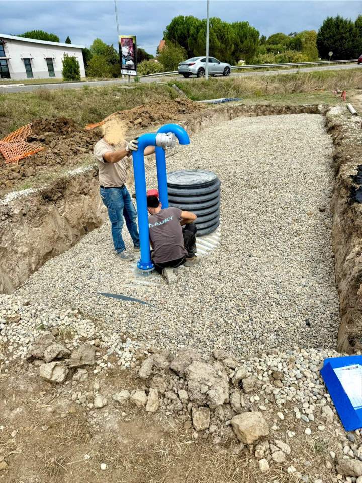 Travaux d'assainissement Près de Fumel